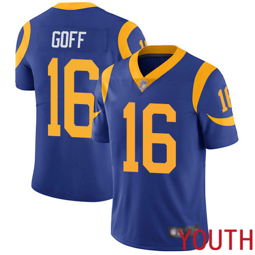Los Angeles Rams Limited Royal Blue Youth Jared Goff Alternate Jersey NFL Football 16 Vapor Untouchable
